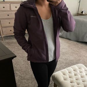 Columbia purple furry fleece lined jacket